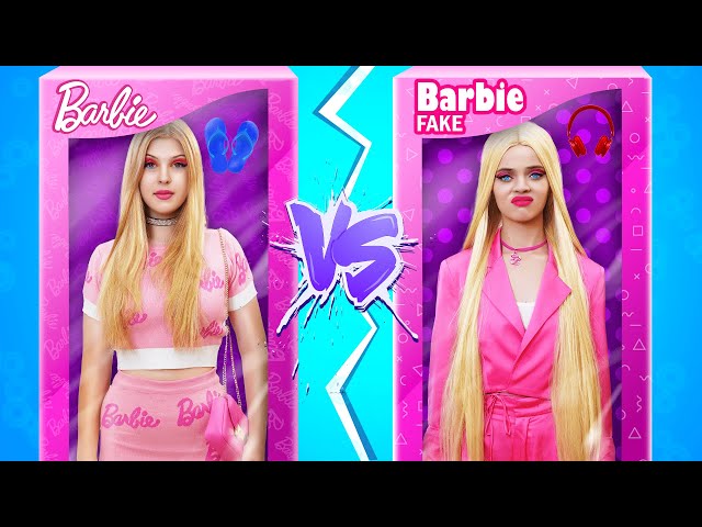 Real Barbie VS Fake Barbie Doll! Who Becomes Popular in Real Life?