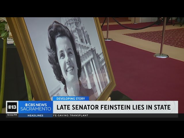 Tributes pour in all day Wednesday as late Sen. Dianne Feinstein lies in state in San Francisco