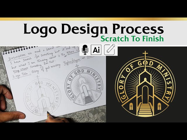 Logo Design Walk Through Process From Start To Finish 📝- Adobe Illustrator Tutorial