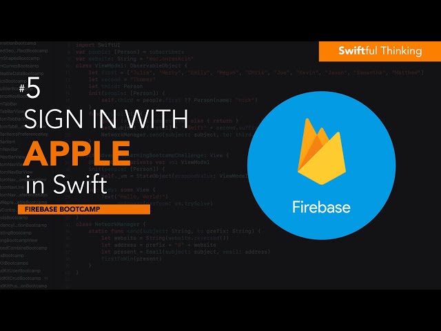 iOS Firebase Authentication: Sign In With Apple Tutorial | Firebase Bootcamp #5