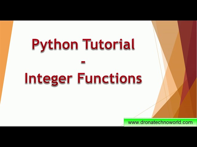 06. Python Tutorial -  Integer Functions in Python