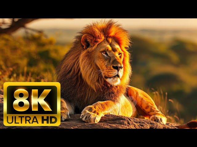 8K VIDEO ULTRA HD - Safari Wild Kingdom 🐾 Discovery Relaxation Film with Calm Relaxing Music