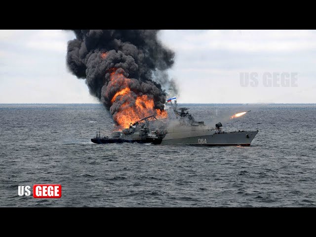 Brutal Attack! 13 Ukrainian missiles hits Russian Warship Base near Black Sea