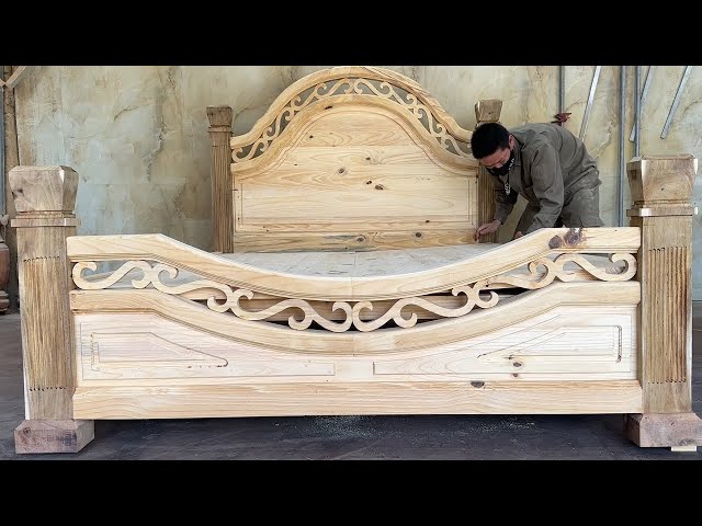 Extremely Creative Woodworking Ideas With Unique Curved Wood Project. Build a Bed From Hardwood