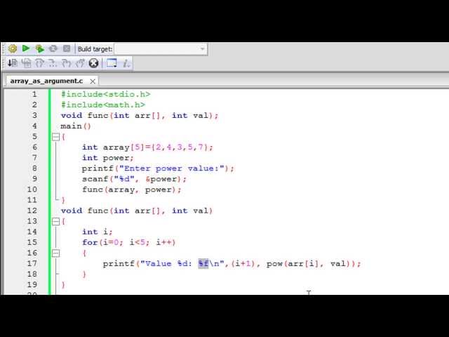C Programming Tutorial - 55: Passing Arrays To Functions