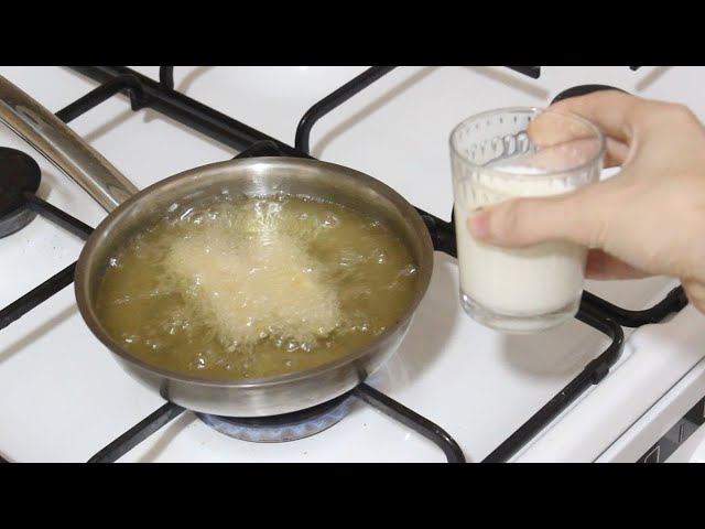 Fry the milk in oil - you will like it