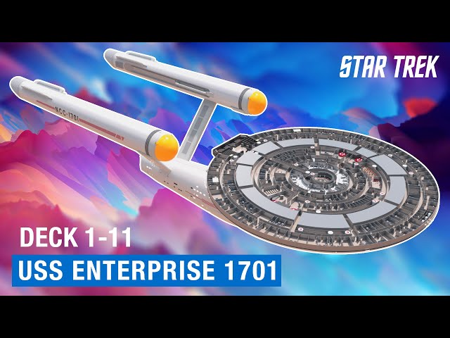 Star Trek: The most detailed 3D model of the USS Enterprise NCC-1701 ever! Deck 1-11