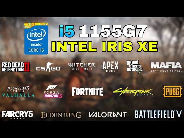i5 1155G7 Intel Iris Xe Graphics Gaming Test ! 2022