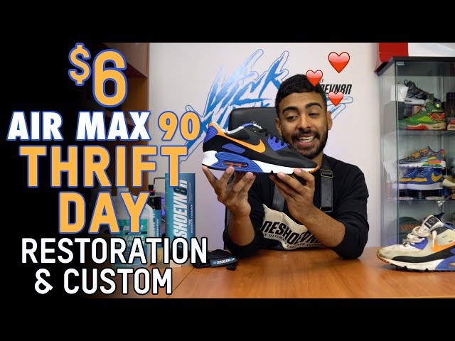 Vick Almighty Restores and Customizes a $6 Air Max 90 Thrift Story Find | Reshoevn8r