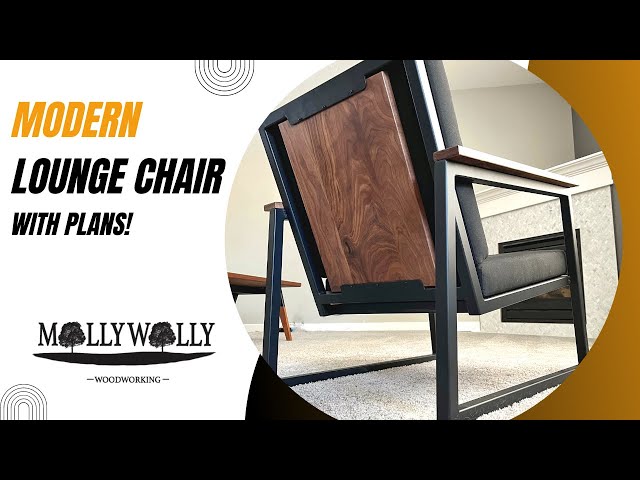 Steel and Walnut Lounge Chair: PLANS available!