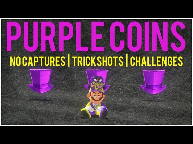Super Mario Odyssey - Purple Coins - No Captures | TrickShots | Challenges
