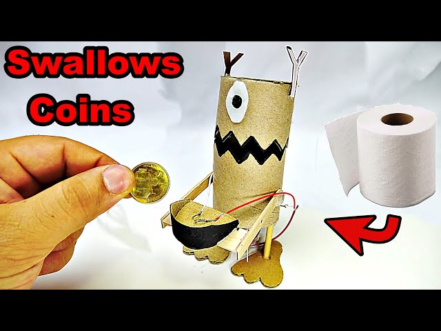 How to Make an Electric Robot Money box Monster That Swallows Coins #Shorts