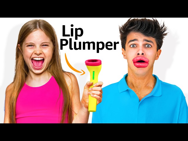 My Daughter Tries 100 Weird Amazon Products ft/ Brent Rivera
