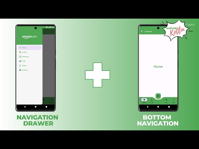 Navigation Drawer and Bottom Navigation View in Android Studio | Kotlin
