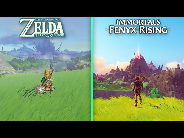 Zelda Tears of the Kingdom vs Immortals Fenyx Rising - Graphics Comparison