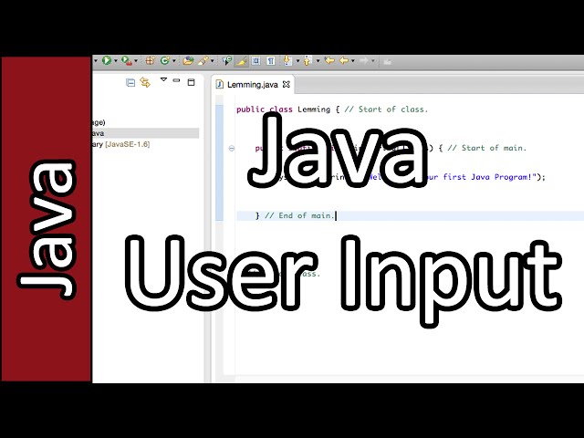 User Input - Java Programming Tutorial #3 (PC / Mac 2015)