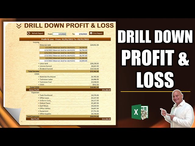 How To Create A Drill Down Profit & Loss Statement In Excel From Scratch [+ FREE DOWNLOAD]