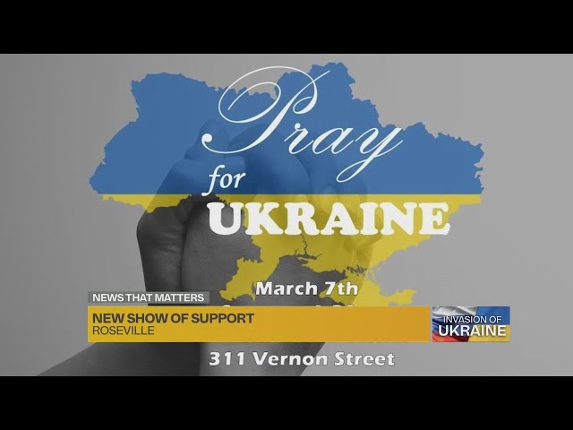 Supporters of Ukraine gather in Roseville for solidarity event