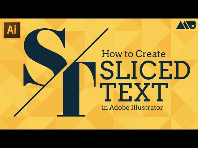 How to Create Sliced Text in Adobe Illustrator Tutorial