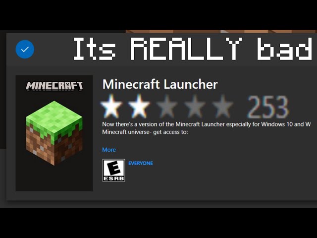 The Minecraft Bedrock Launcher is Useless.