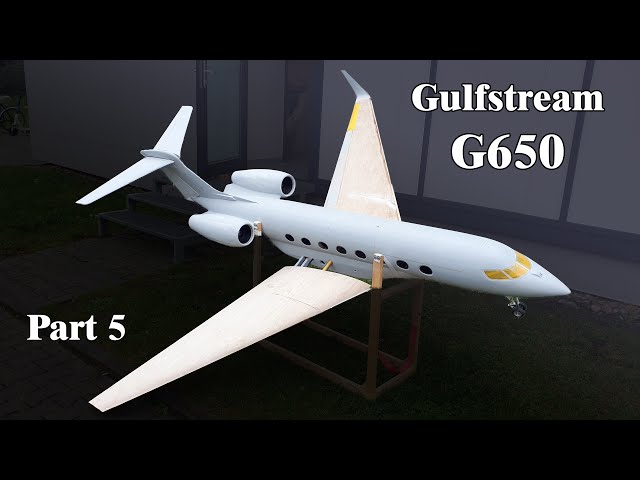 Making the wings of the Gulfstream G-650 RC plane| part 5