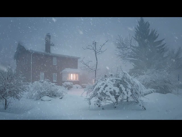 Windy Blizzard Ambience for Stress Relief | Sleep Soundly with Snowstorm White Noise