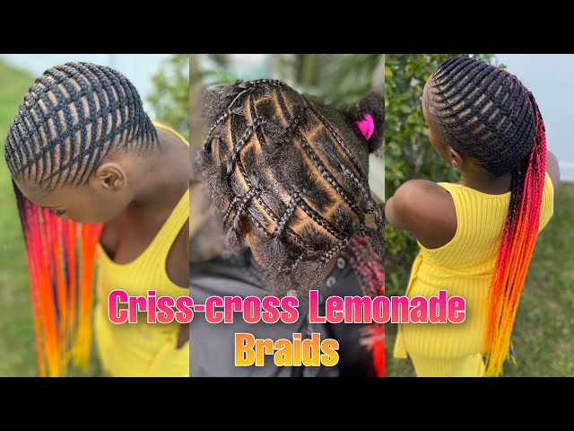 How to: Criss-cross Lemonade Braids | Multi-Color Braids