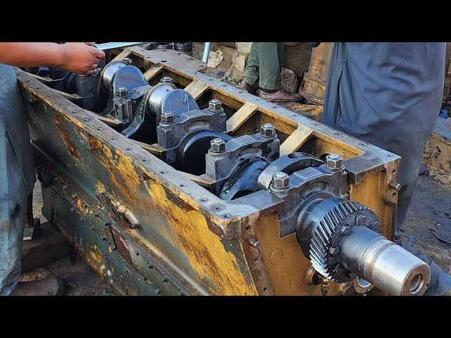 How Rebuild Komatsu Diesel Engine Completely | Restore Diesel Engine