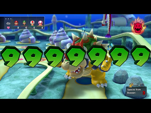 Mario Party 10 - Mario, Luigi, Toad, Toadette vs Bowser - Whimsical Waters