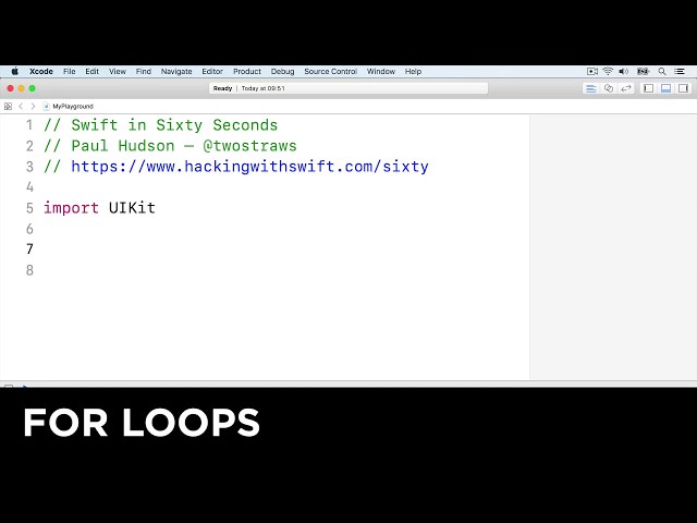 For loops – Swift in Sixty Seconds