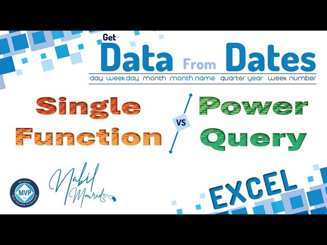 Get Data From Dates with Single Excel Function or Power Query