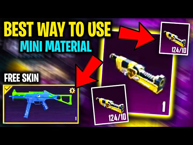 HOW TO USE MINI MATERIAL IN THE BEST WAY | GET UPGRADBLE GUN SKIN IN BGMI WITH MINI MATERIAL