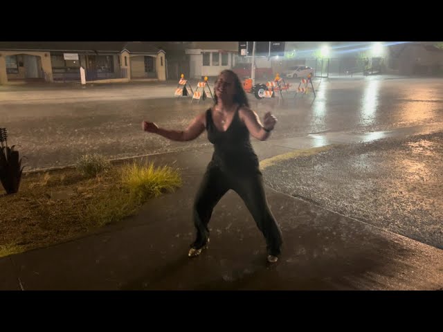 Kate Solo Swing Dancing in the Phoenix Rain After 27 Days of 110°+ Heat