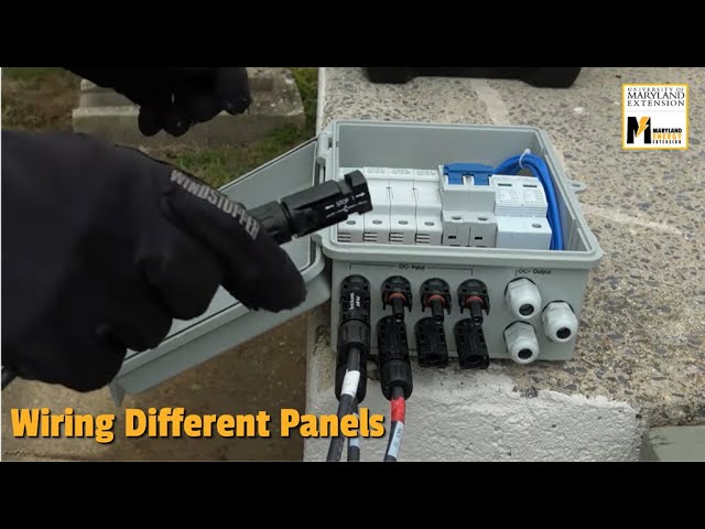 How to wire different sizes of solar panels together