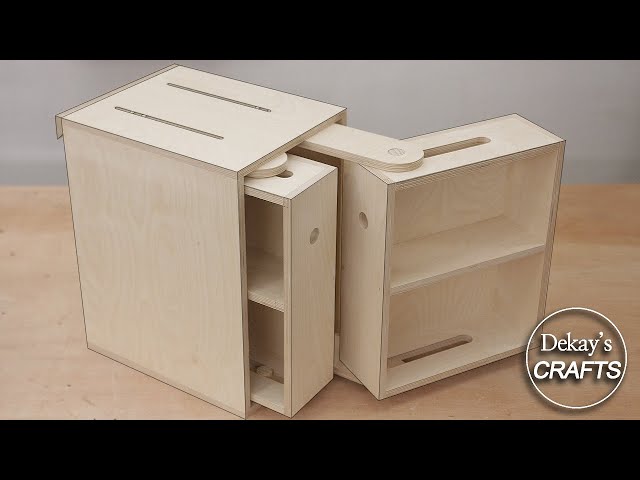 New way to use drawers for high places / vertical drawer / storage idea / woodworking