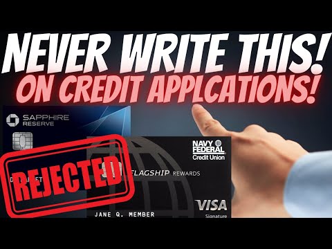 5 Things Never To Write On Credit Card Applications