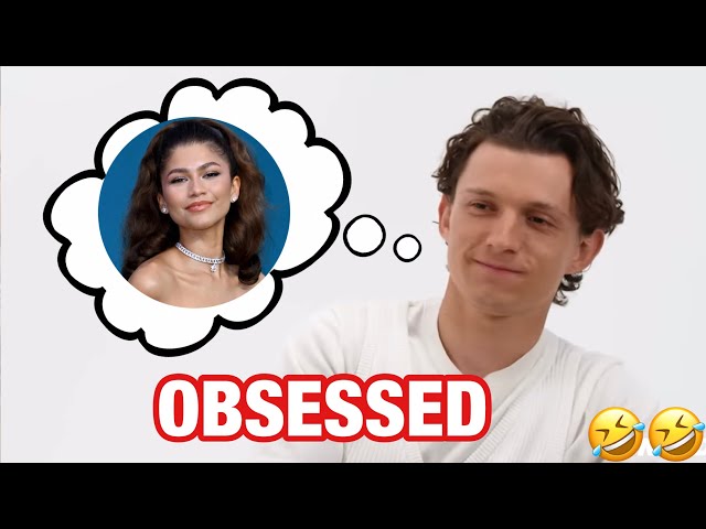 Tom Holland being IN LOVE with ZENDAYA for 2 minutes straight