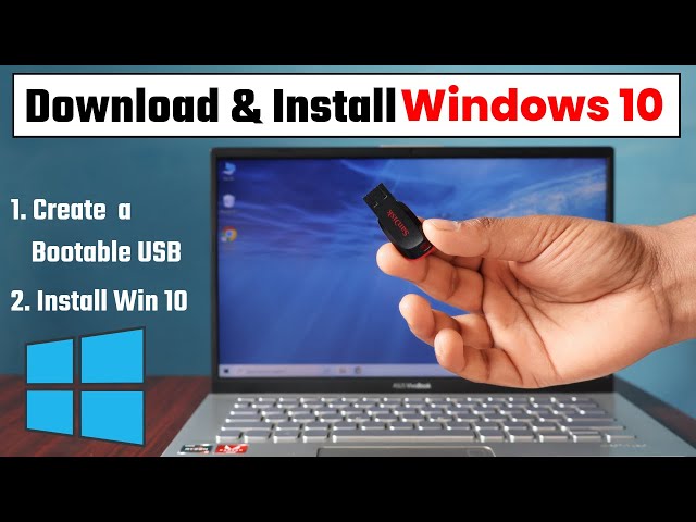 How to Install Windows 10 from USB ⚡ Windows 10 Installation Step by Step 2024