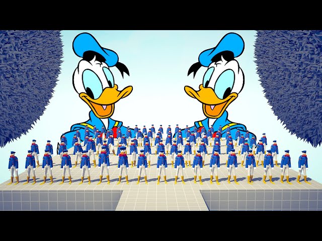 INSANE BATTLE 100x DONALD DUCK + GIANT vs EVERY GOD - Totally Accurate Battle Simulator TABS