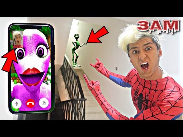 DO NOT FACETIME THE PINK ALIEN DAME TU COSITA AT 3AM!! *OMG SHE CAME TO MY HOUSE*