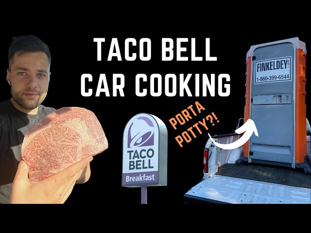 Car Cooking: Wagyu A5 at Taco Bell #shorts