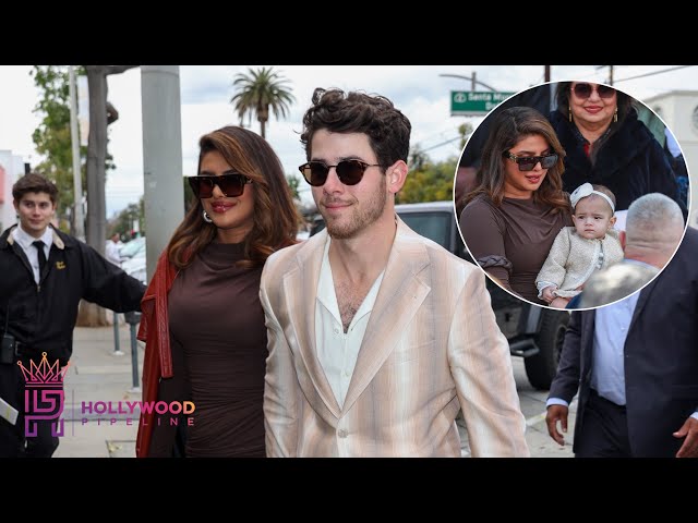 Nick Jonas & Priyanka Debut Baby Malti at Walk of Fame Ceremony