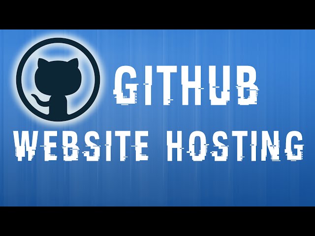 How to host a website with Github