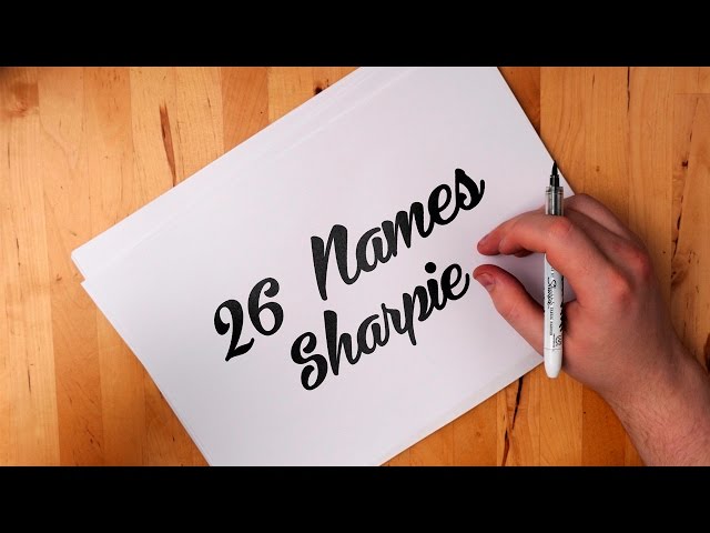 26 Names | 1 Sharpie Brush Marker | Will Paterson