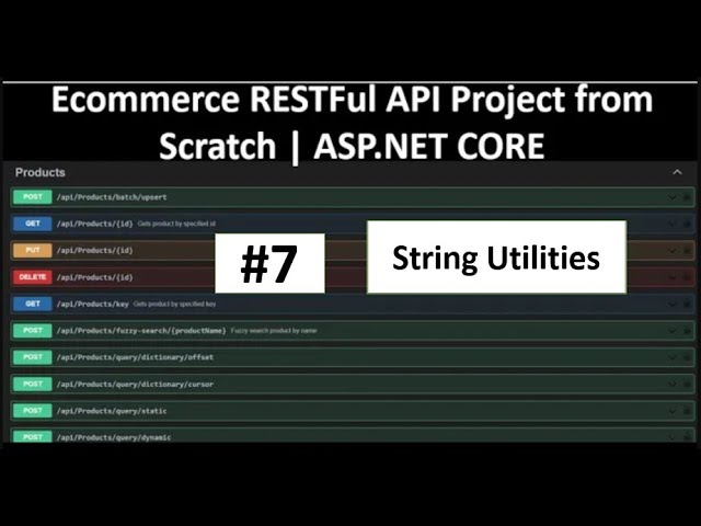 ECommerce Shopping Cart API in ASP.NET CORE PART-7 | String Utilities in Domain Layer