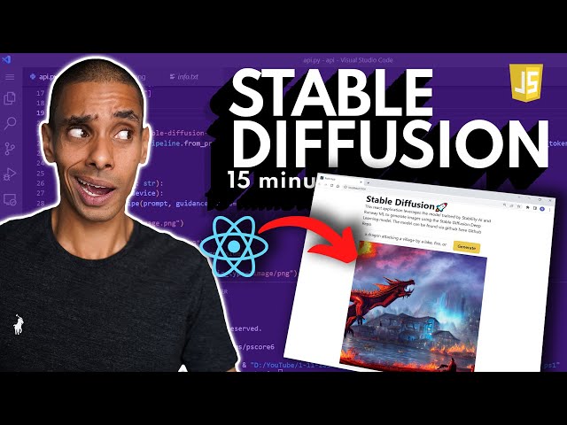 I tried to build a REACT STABLE DIFFUSION App in 15 minutes
