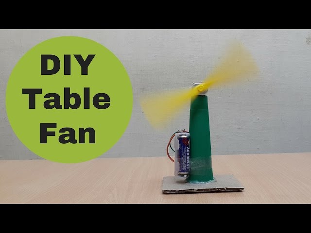How to Make a Homemade Mini Table Fan - Very Easy DIY Fan