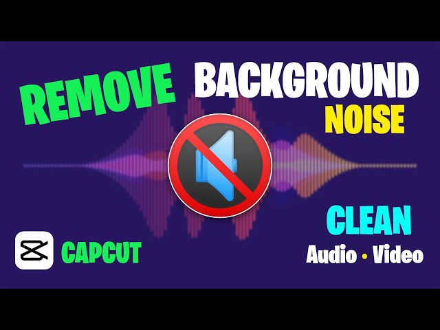 How to REMOVE Background NOISE from Video/Audio in CAPCUT 2024!