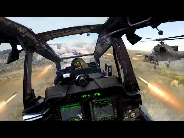 Insane Cockpit View of US AH-64 Apache in Scary Gunnery Exercise