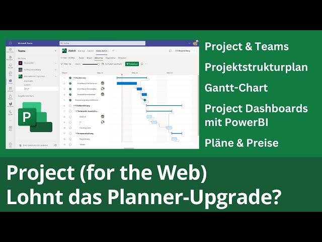 Microsoft Project for the Web & Teams: Projektmanagement